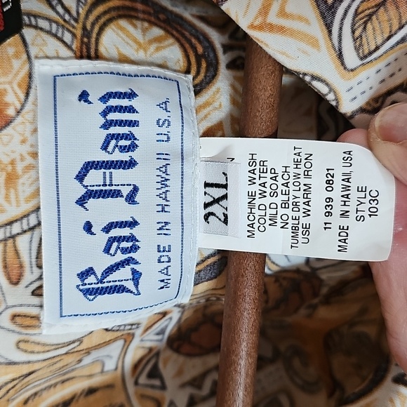 Vintage Rai Nami MENS Hawaiian Shirt Size 2XL - Picture 4 of 8